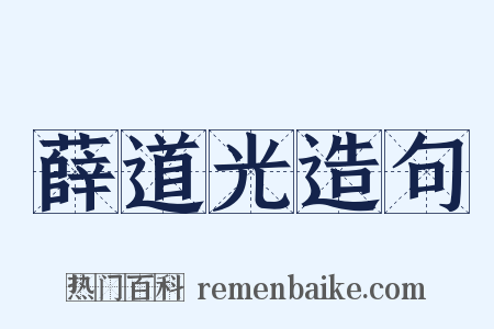 薛道光造句是什么意思的图片